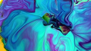 abstrakte unendliche Farbexplosionen hypnotisierende Oberflächenfarbe breitet sich aus video