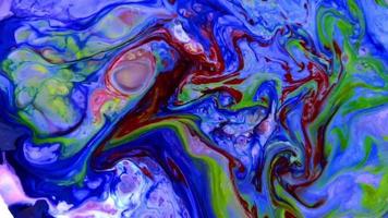 explosions de couleurs infinies abstraites hypnotisant la peinture de surface se propage video