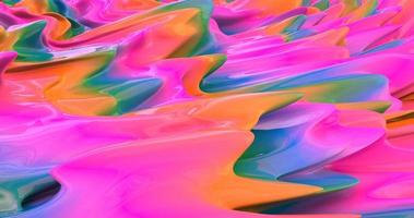 abstrait de flux de peinture arc-en-ciel mélangé vibrant video