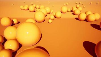 material de archivo de bolas de plástico naranja 3d abstracto video