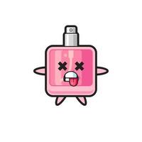 character of the cute perfume with dead pose vector