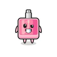 cute perfume mascot with an optimistic face vector