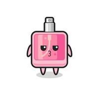 the bored expression of cute perfume characters vector