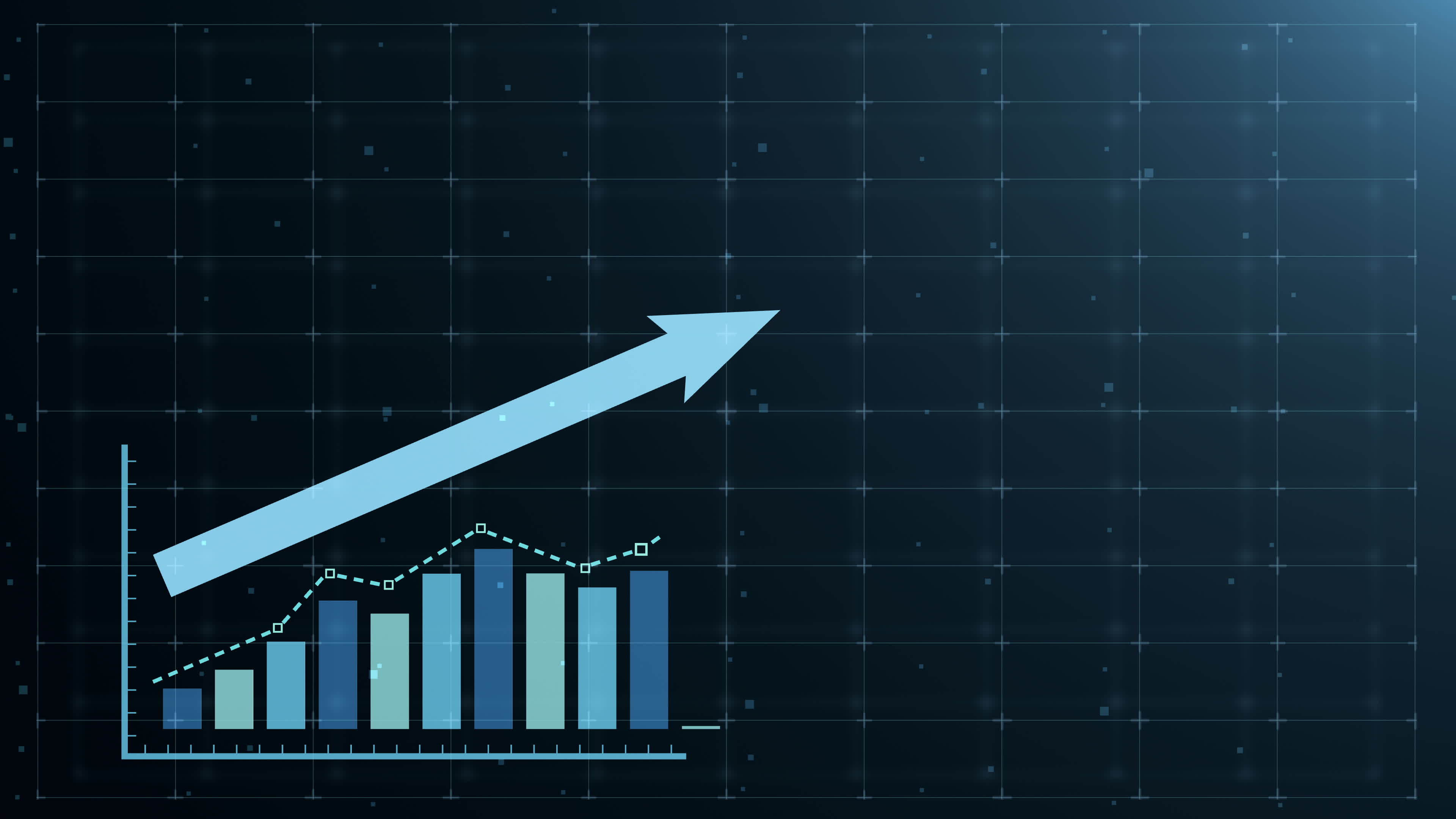 Animation of rising bar graph, following the arrow. 3453524 Stock Video ...
