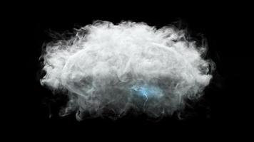 Realistic Cloud in slow motion on a black background isolated. video