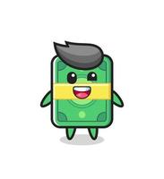 illustration of an money character with awkward poses vector