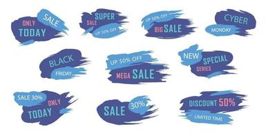 Set of web templates, discount advertising background - Vector