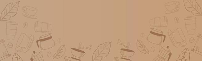 Coffee background with realistic cup of coffee - Vector