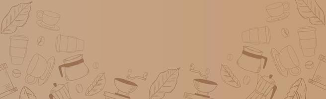 Coffee background with realistic cup of coffee - Vector