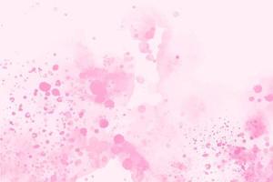 Pink abstract watercolor stain with splashes and spatters vector