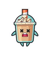 the dead milkshake mascot character vector