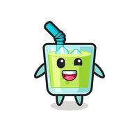 Ilustración de un personaje de jugo de melón con poses incómodas vector