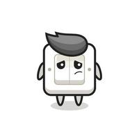 the lazy gesture of light switch cartoon character vector