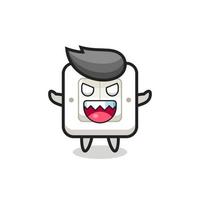 illustration of evil light switch mascot character vector