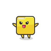 naughty folder character in mocking pose vector