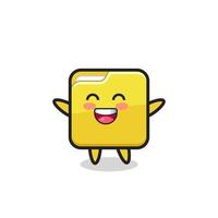 happy baby folder cartoon character vector