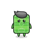 the lazy gesture of football field cartoon character vector