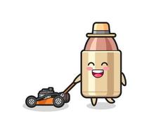 illustration of the bullet character using lawn mower vector