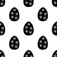 Seamless pattern made from hand drawn Easter eggs illustration vector