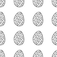 Seamless pattern made from hand drawn Easter eggs illustration vector