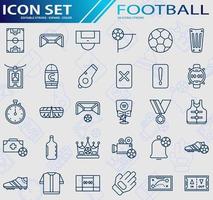 conjunto de iconos de fútbol vector