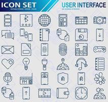 conjunto de iconos de interfaz de usuario vector