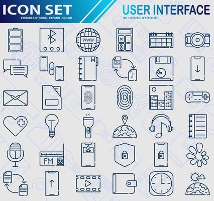user interface icons set