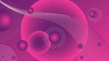 abstract background, wavy lines and round elements vector