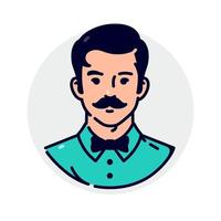 Illustration of a stylish young man. vector