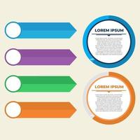 Infograph Color Round Information Chart Elements vector