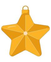 Simple flat style icon of Shiny Christmas tree toy