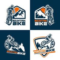 mountain bike logo compilation vector