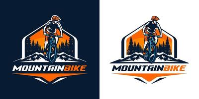 mountain bike logo vector