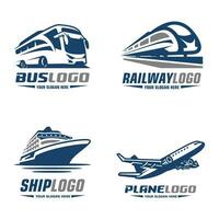 transportation logo compilation vector