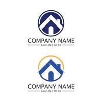 Real estate and home buildings vector logo icons template