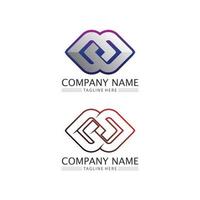 logotipo de diseño infinito y 8 iconos símbolo de infinito empresarial y corporativo vector