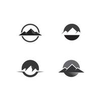 Mountain icon Logo iceberg and design  hills vector