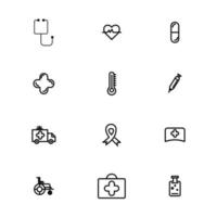 health icon set vector