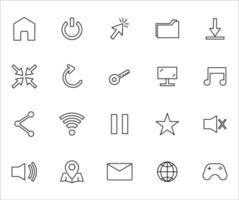 conjunto de iconos de interfaz de usuario vector