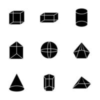 geometric shapes icon set vector