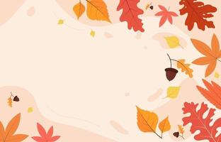 fondo de otoño con hojas o vector de la naturaleza