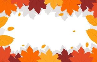 Autumn leaves seasonal vector background