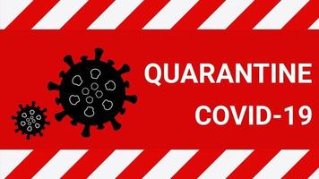 Illustration vector graphic of quarantine warning sign.