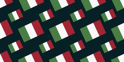 Seamless pattern of italy flag isolated on dark blue background. vector