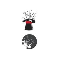 Wand magic hat Logo Template vector symbol design