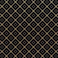 Luxury Gold Geometric Pattern Design on Black Background vector