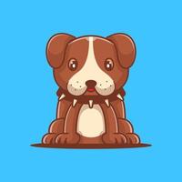 Cute Bulldog Cartoon Vector Illustration. World Animal Day Concept