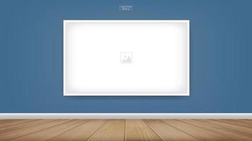 Empty photo frame or picture frame background. Vector. vector