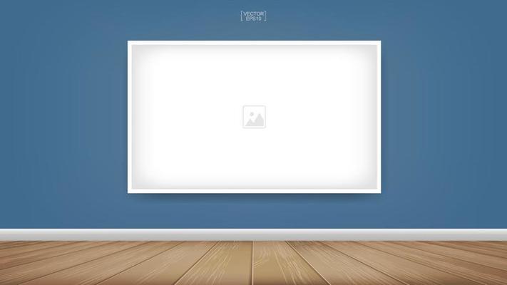 Empty photo frame or picture frame background. Vector.