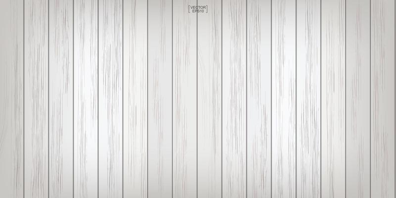 White wood pattern and texture for background. Vector.